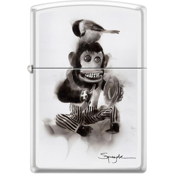 Zippo 2024 Zippo Steven Spazuk Monkey White Matte ZIP-214CI407047 - main